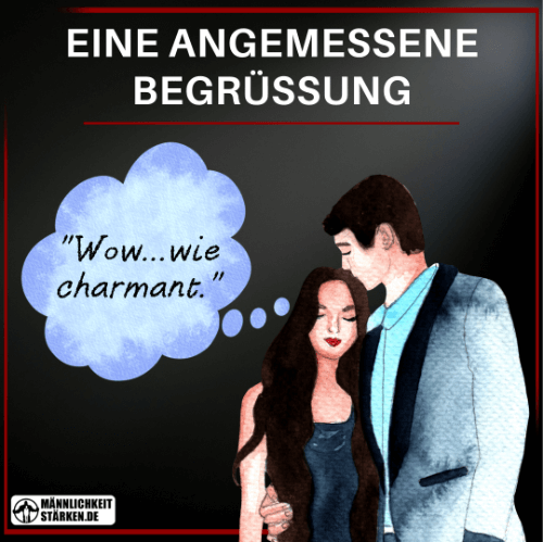 Am besten begrüßt du eine Frau zum ersten Date mit einer Umarmung und ein Kuss auf die Wange.