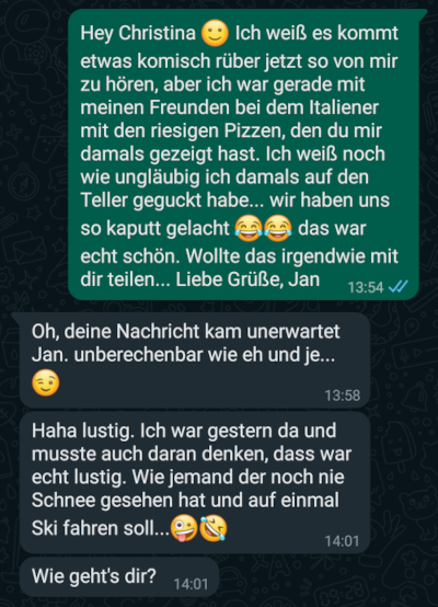 ex freundin nach langer zeit anschreiben